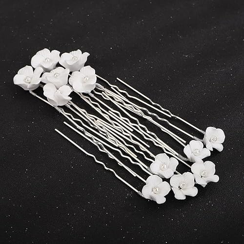 Miniatura 7 de Teyglen Pinzas para el pelo de novia de boda, pinzas decorativas para el cabello, accesorios de joyería para el cabello, hechos a mano, piezas de