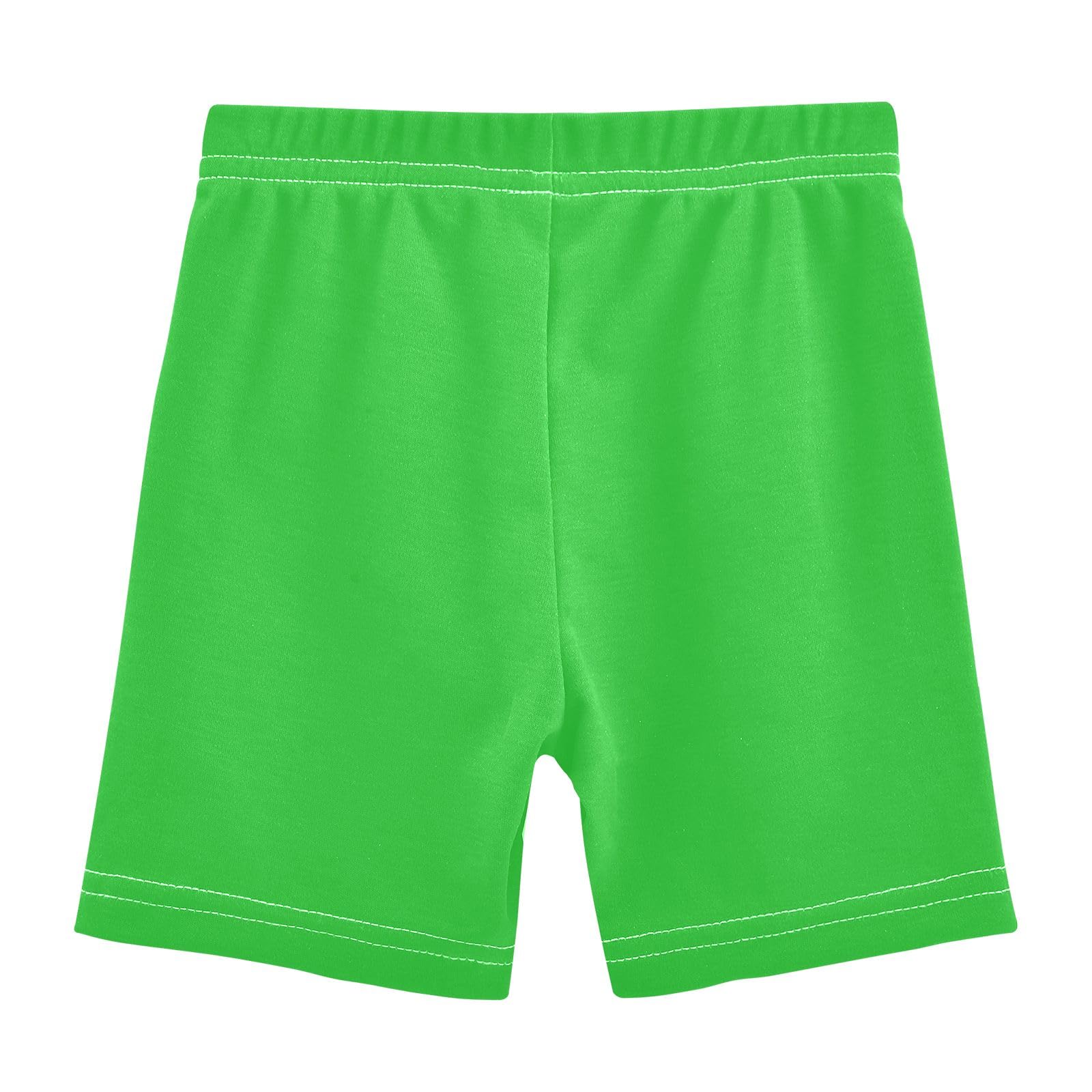 CHIFIGNO Girls' Bike Shorts Cotton Cartwheel Shorts Kids Under Dress Dance Short Malachite 4T