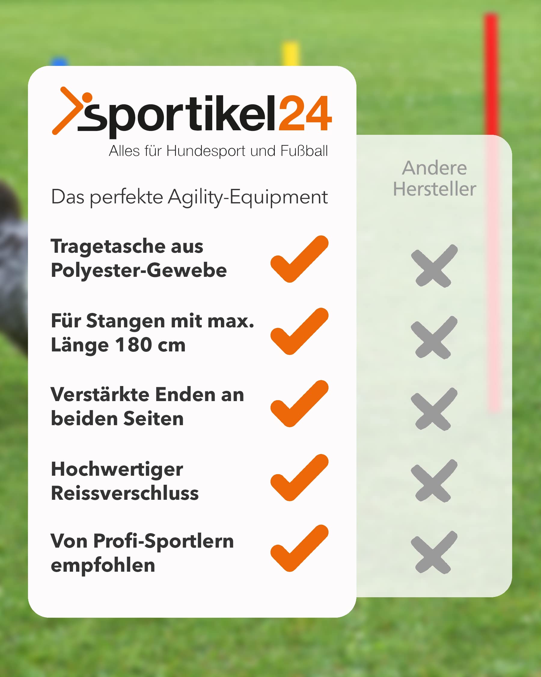 Tragetasche für Stangen bis 180 cm – schwarz, 180 × 18 × 20 cm, strapazierfähig & abwaschbar, mit Schultergurt für Training & Fahnen