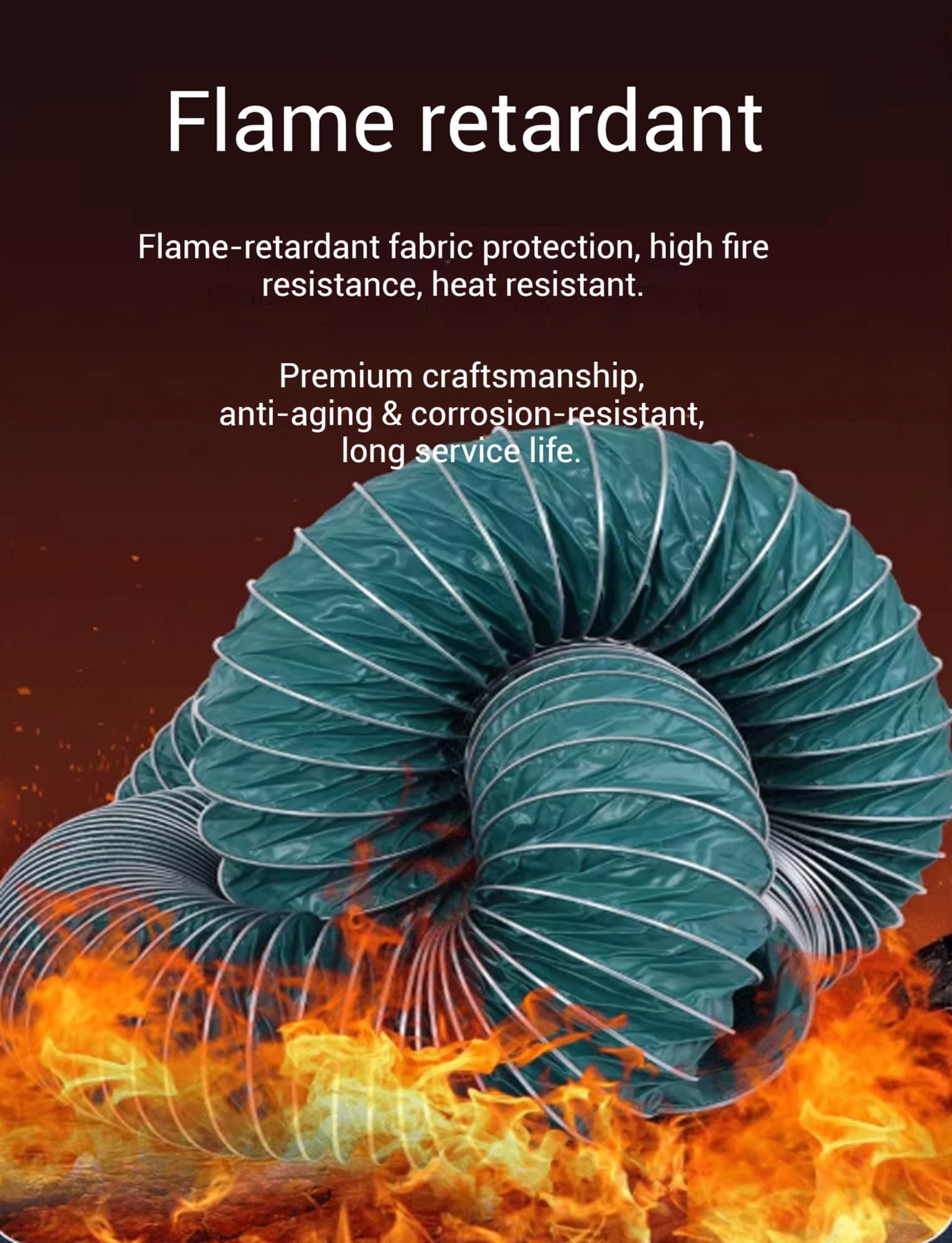 Tubo flessibile per ventilazione e aerazione, 10 m, ad alto flusso d'aria, leggero, per officine e serre
