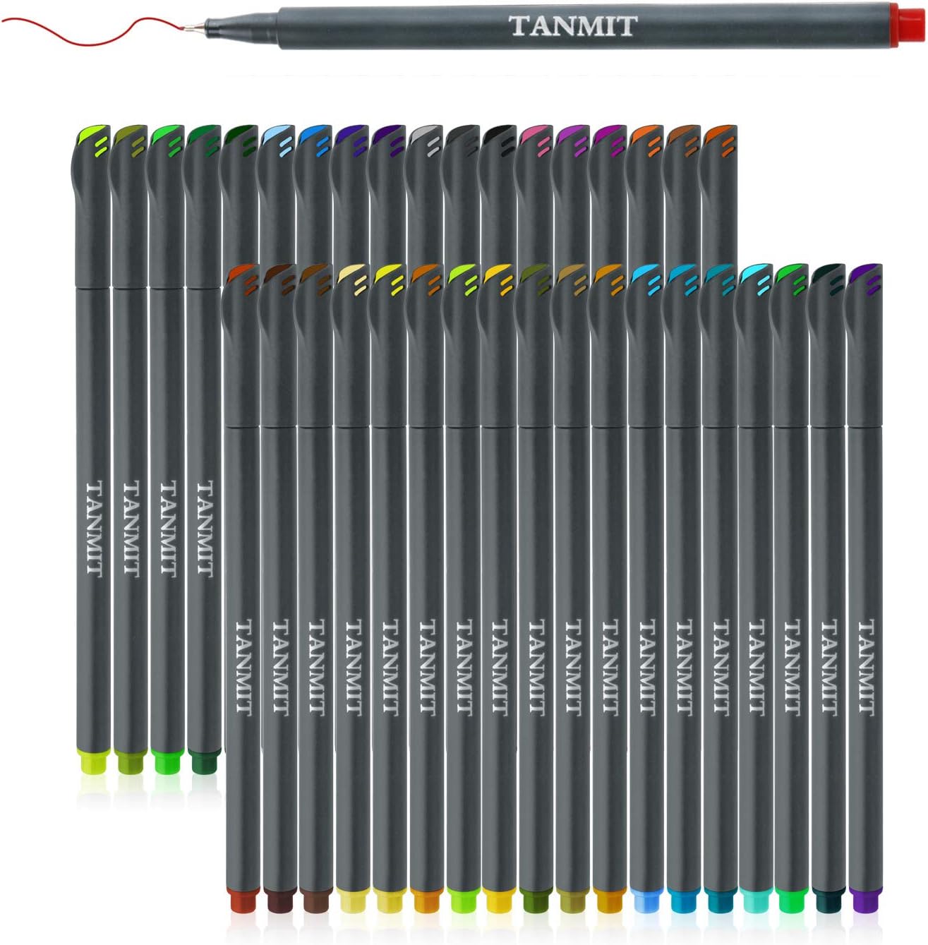 TANMIT Tip Drawing Porous Fine Point Makers for Adult Books Writing Noting Calendar Marking Art Project, 36 Color Pens Set
