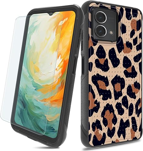 Miniatura 1 de DEGDFSGR Funda para Moto G Stylus 5G 2023 con protector de pantalla, resistente, antideslizante, de doble capa, cuerpo completo, a prueba de golpes,