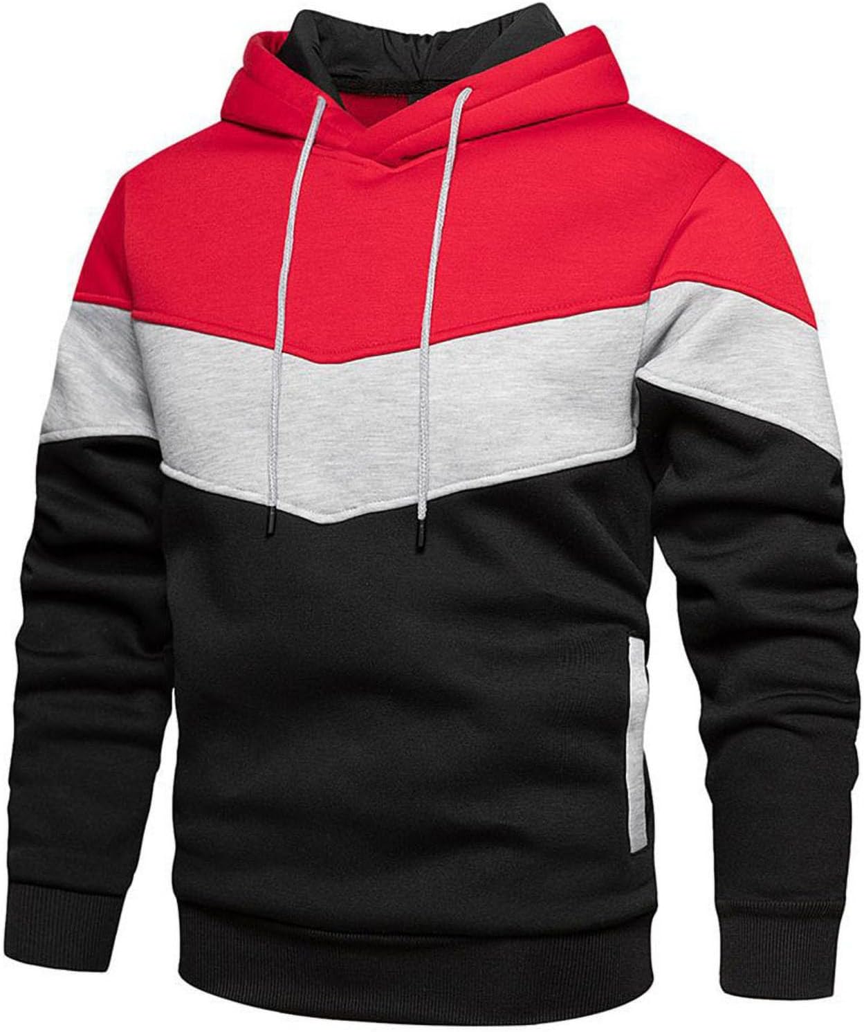 Lightweight Hoodies For Men Long Sleeve Graphic Pullover Sweatshirts Regular Fit Outfit With Pocket For Walking Outdoor Wear