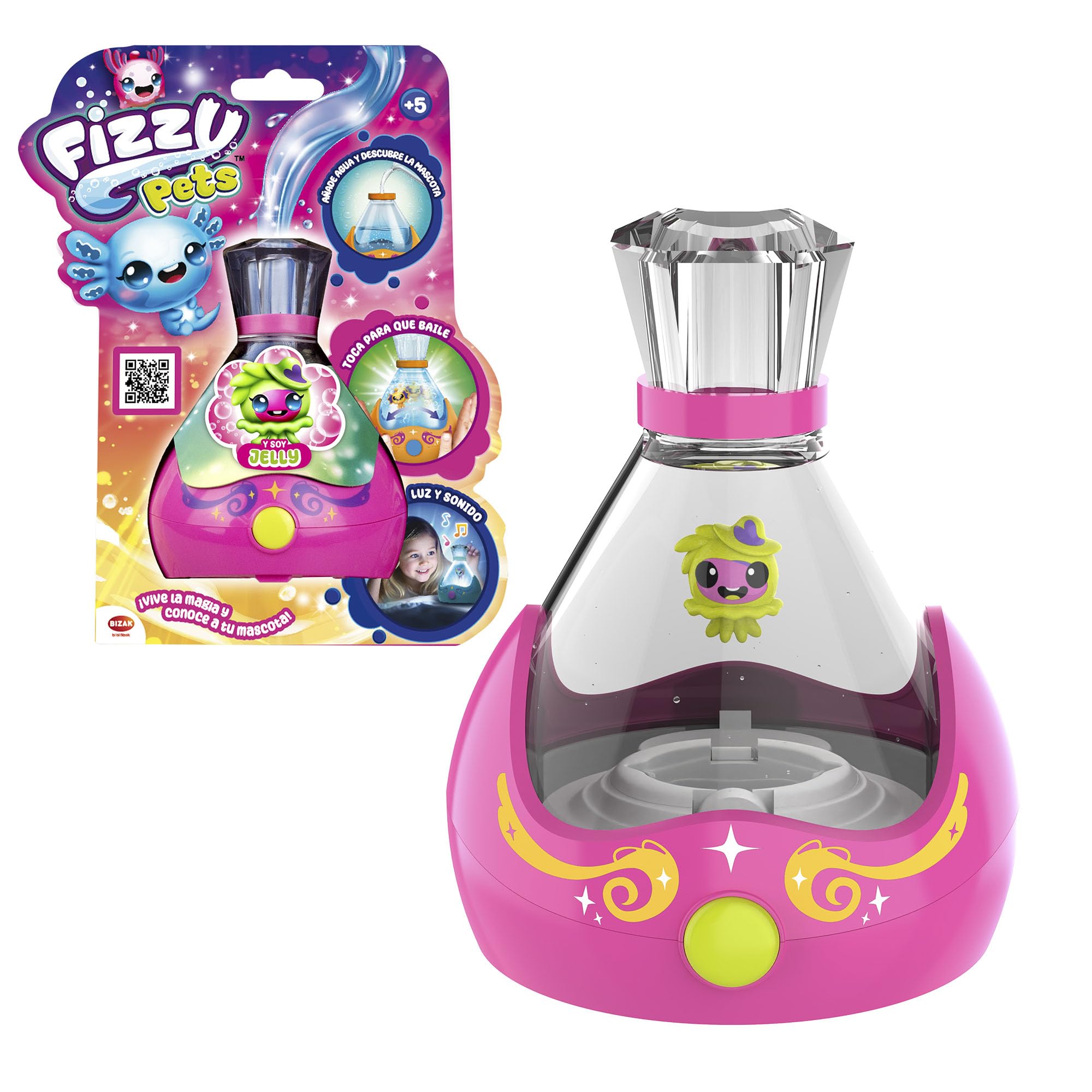 Bizak Fizzy Pets Jelly, Magic Surprise, Music and Dance to Interact, Color Changing, +5 Years, (62009097-3)