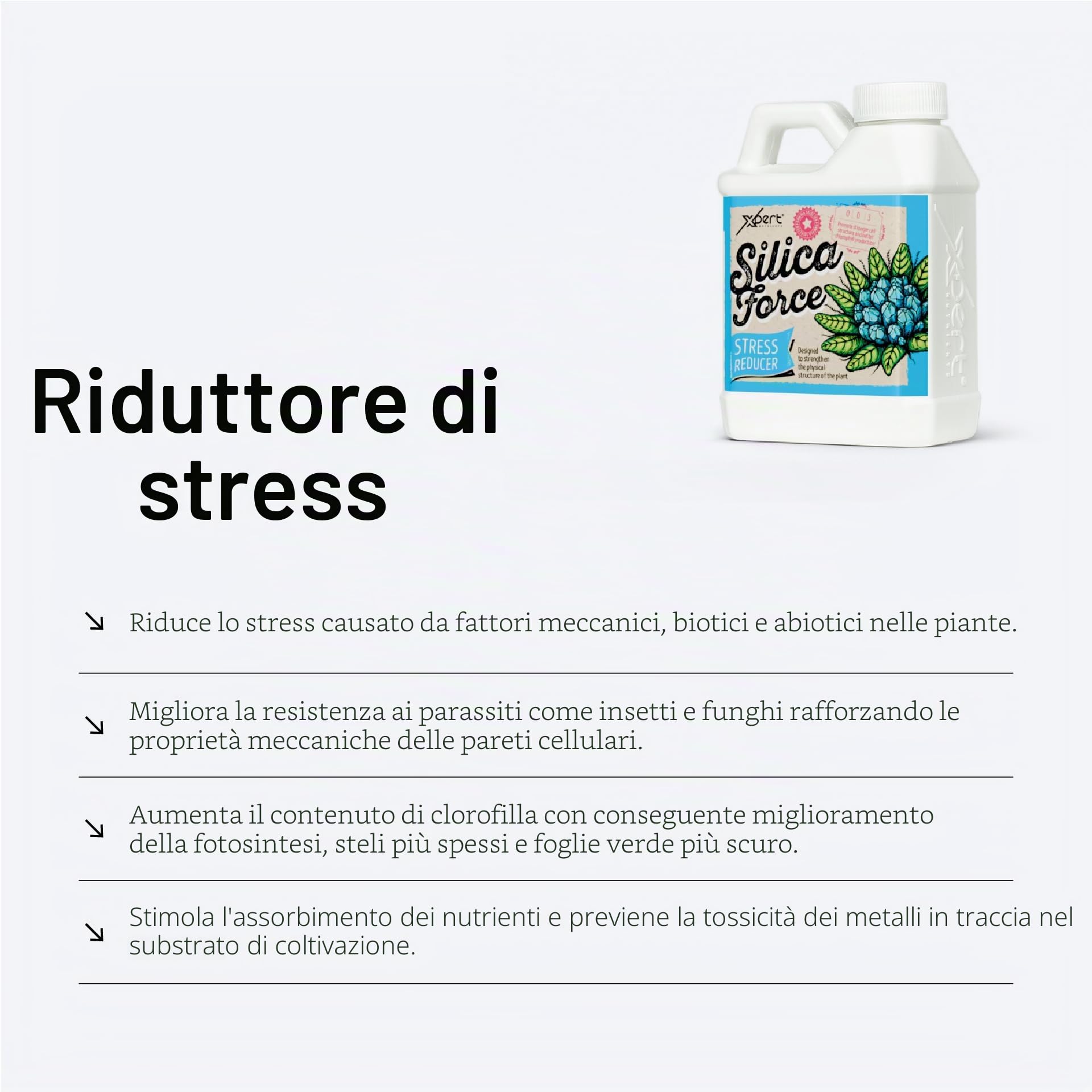 Silica Force - Additivo di silice per riduttore dello stress vegetale (1L)