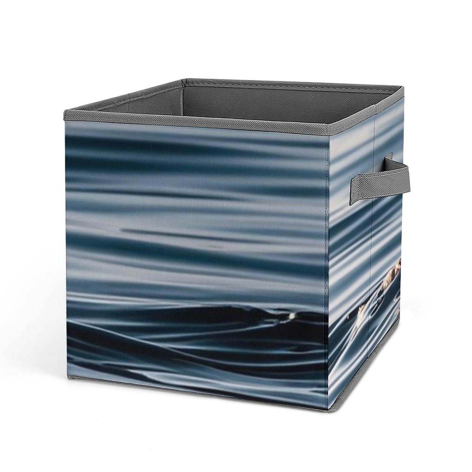 Coffre de rangement pliable requin en textile premium pour couvertures