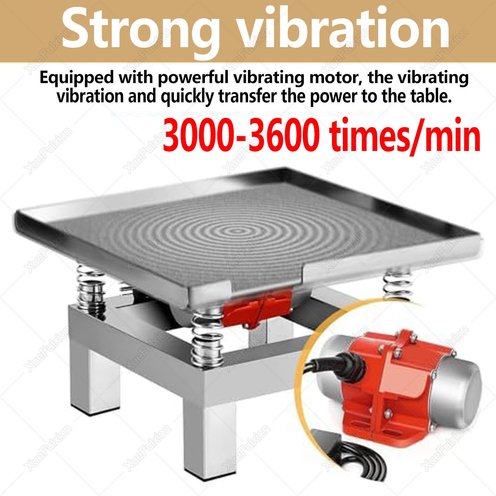 Table vibrante en béton,plate-forme vibrante,modèle secoueur plâtre tapis,pour formes de vibration de forme,banc d'essai vibrant en acier inoxydable,augmentation de la résistance du béton 500*500mm