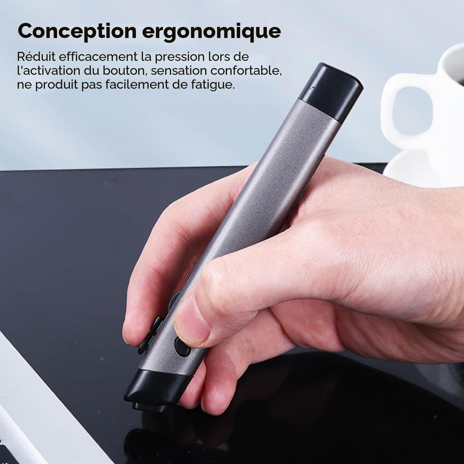 Jectse Souris à Stylet Optique Sans Fil - Mini Souris D'écriture Manuscrite USB 2,4 GHz Pour Ordinateur Portable