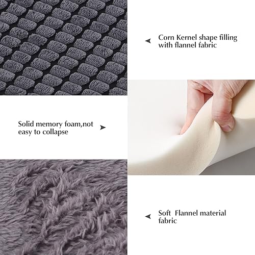 Miniatura 2 de BVAGSS XH079 - Almohadilla reversible para jaula de perro, de espuma viscoelástica, suave, cálida, lavable a máquina, colchón para perreras para