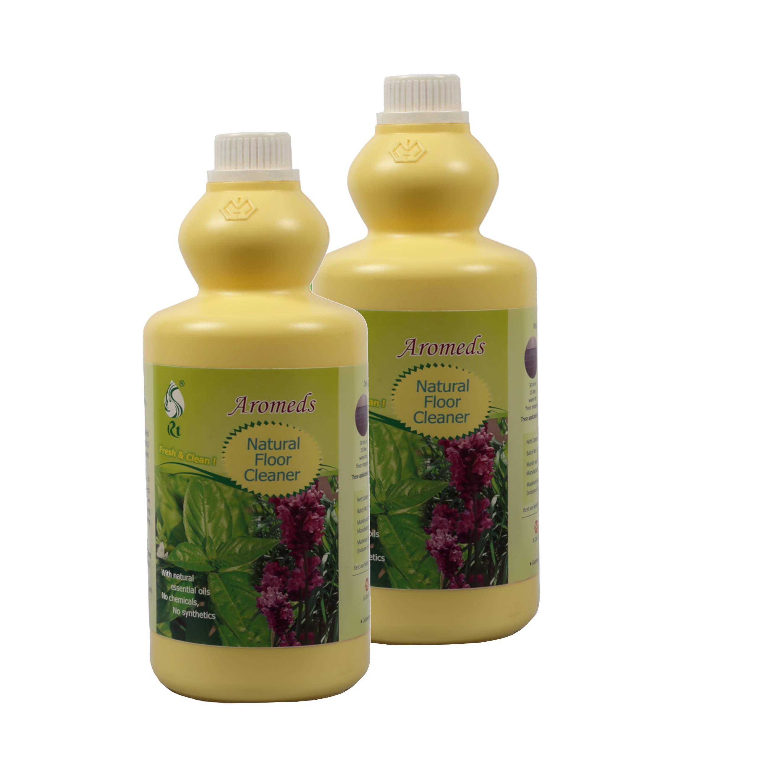 Aromeds Natural Liquid Used As a Floor Toilet Tile Bathroom Surface Cleaner|, Baby Safe and Pet-Friendly with Lemon-Grass Oil (500 ml, Pack of 2)