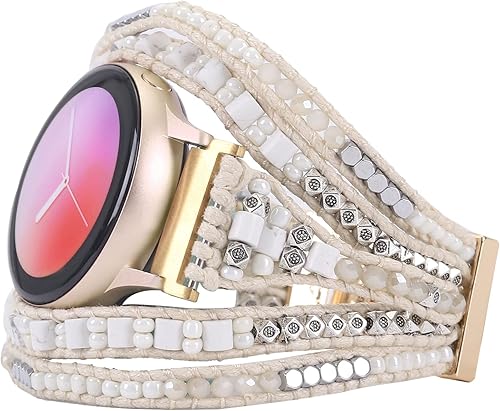 Miniatura 2 de Correa de reloj bohemia hecha a mano con cuentas, compatible con Samsung Galaxy Watch 5 y 4Active 2 de 1.575 pulgadas, 1.732 pulgadas, Galaxy Watch