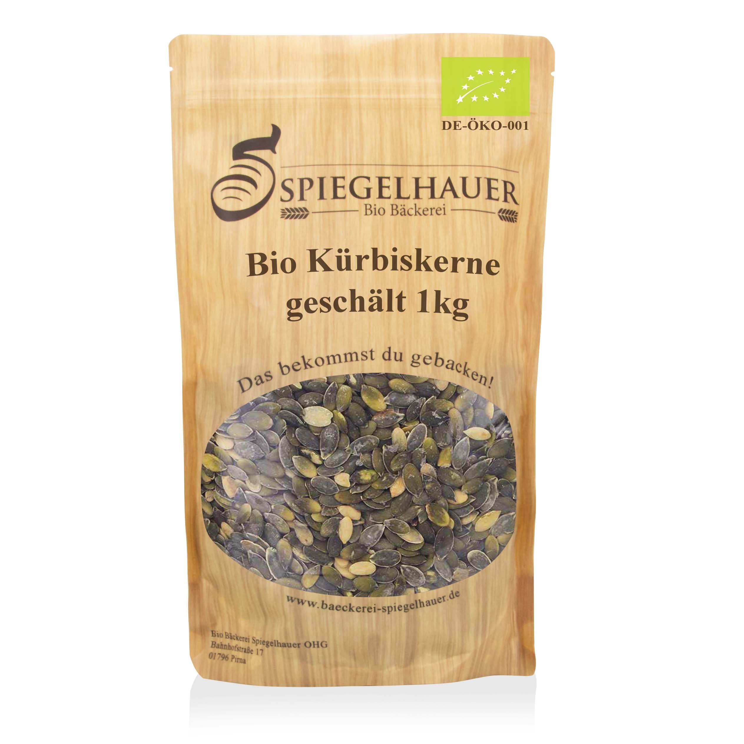 Bäckerei Spiegelhauer Kürbiskerne geschält 1kg – Bio Kürbiskerne, geschält