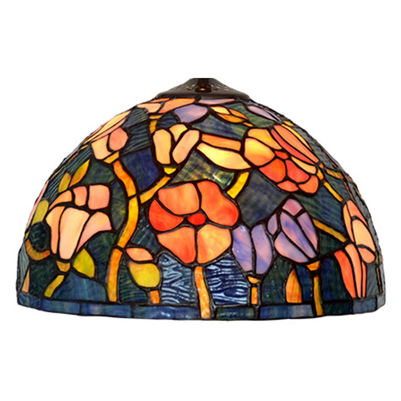 SaryEdge Tiffany Lamp Shade Replacement Only Stained Glass Kapok Lampshade Cover Accessories Fit for Table Lamps Floor Lamp Ceiling Fixture Pendant Hanging Light Home Office Decoration，12inch
