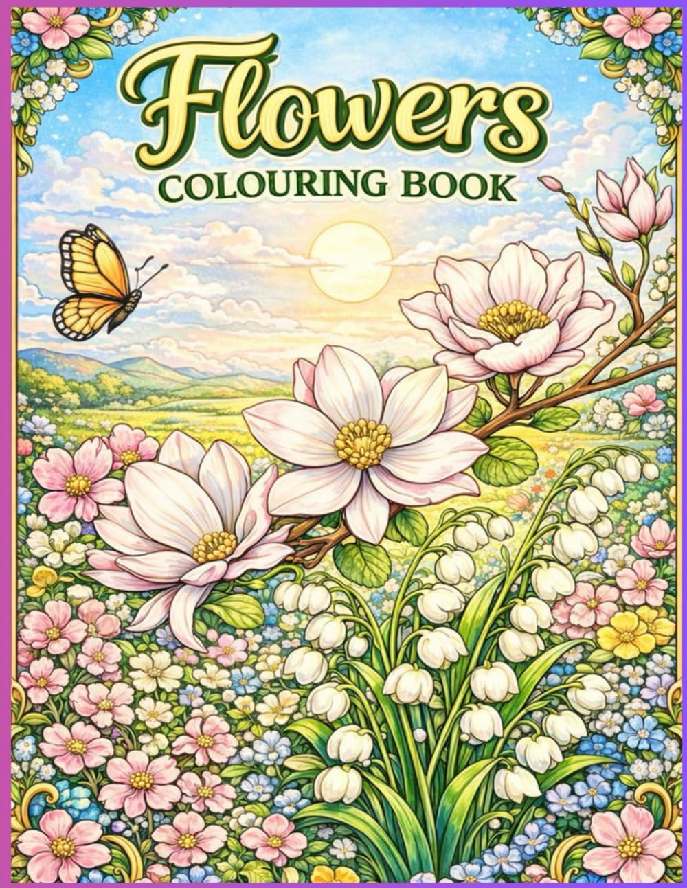 Flowers Colouring Book: Relaxing and Stress Relief For Adults