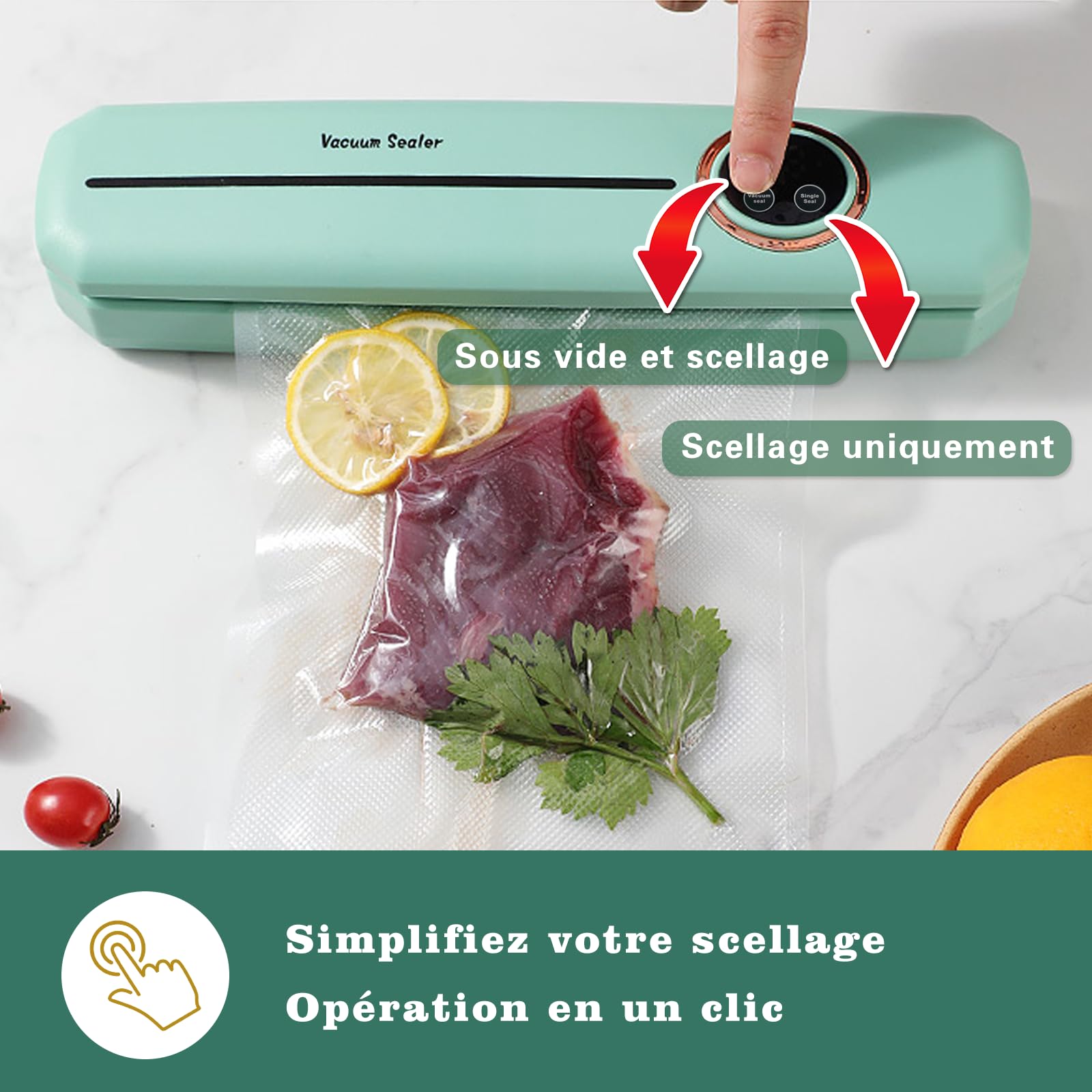 Machine Sous Vide Alimentaire 3 en 1 Magicfox - Machine de Scellage pour la conservation des aliments - Sacs et Rouleau Sous Vide inclus Machine Sous Vide Alimentaire 3 en 1 Magicfox - Machine de Scellage pour la conservation des aliments - Sacs et Rouleau Sous Vide inclus