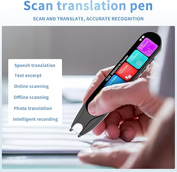 Scan Translator Pen, Language Translator Device, Dyslexia Tools with 142 Online/10 Offline Languages, Text to Speech Reading Pen for Learning Difficulties, Language Learners and Elderly Users