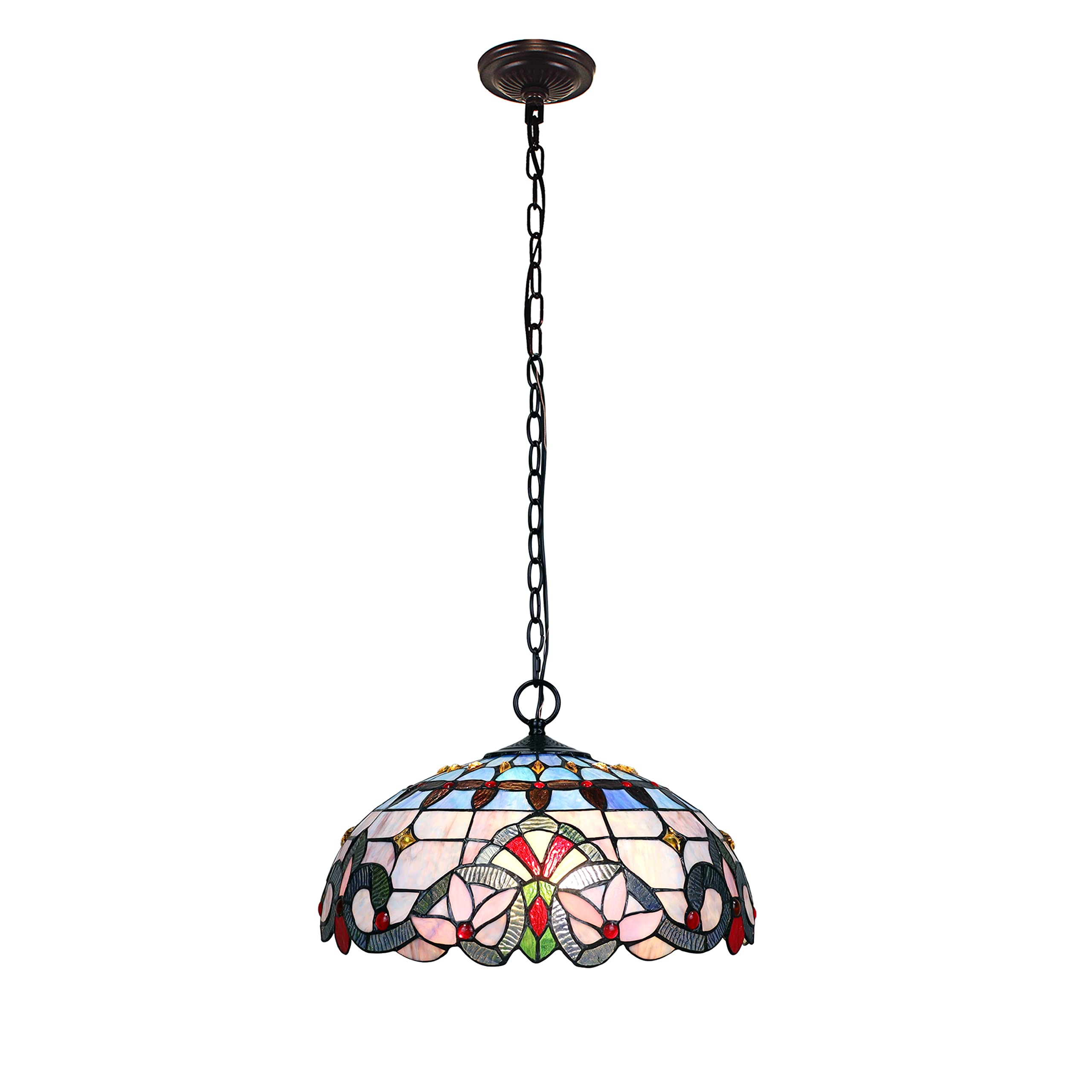 Chloe Lighting GRENVILLE Tiffany-Style 2 Light Victorian Ceiling