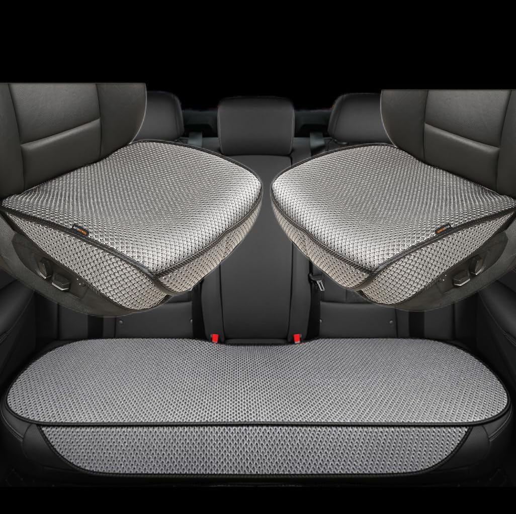 Auto Newer Breathable Universal Four Seasons Car Seat Covers, Luxury Include Front Car Seat Protector and RearCar Seat Cushion,Compatible with 95%