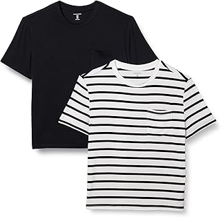 Women's Jersey Relaxed-Fit Short-Sleeve Crewneck Pocket T-Shirt, Pack of 2