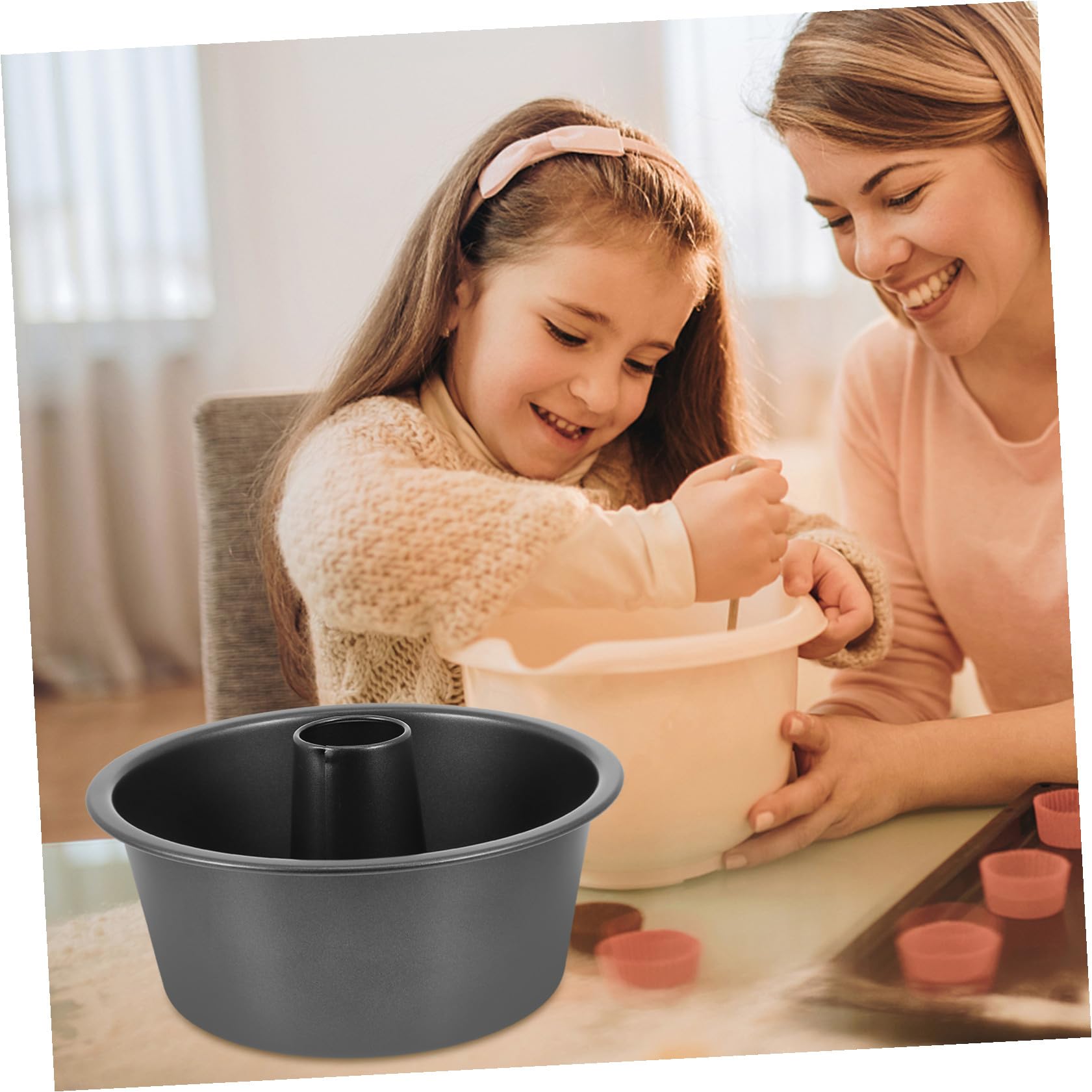 Moule à Gâteau Rond Cœur en Acier Carboné Antiadhésif