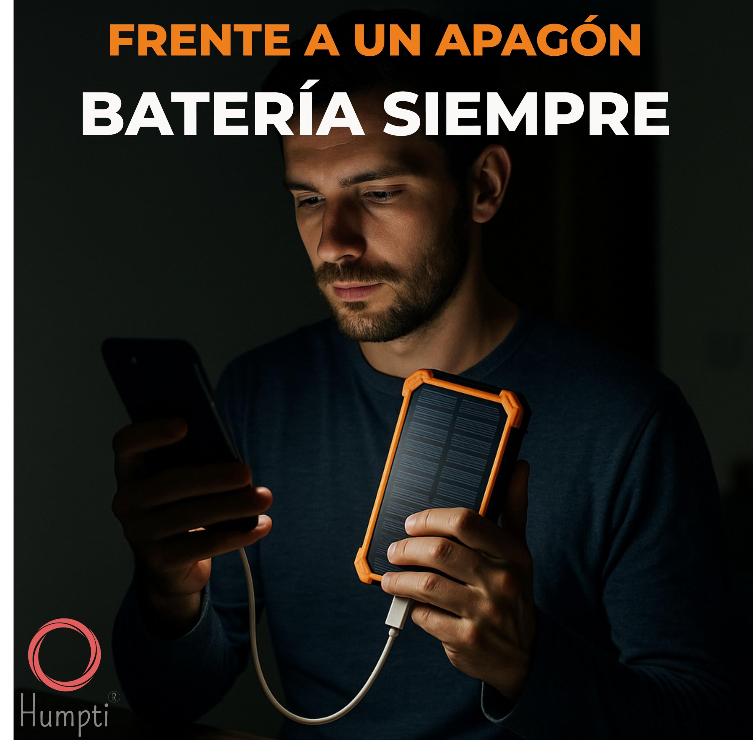 Bateria Solar Portatil Potente 20000mah, Kit Supervivencia UE 2025, Cargador Solar para Movil, Bateria Externa, Power Bank, Generador Portatil