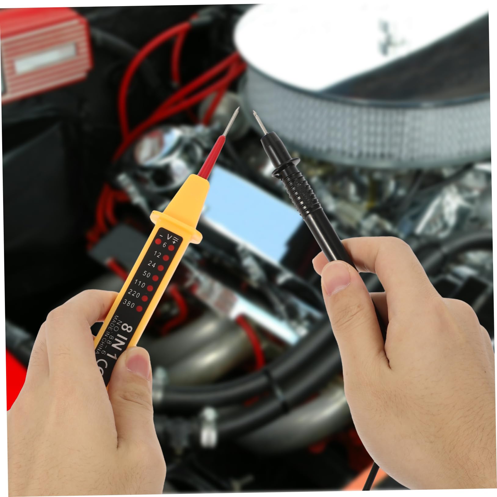 ULTECHNOVO 5pièces Testeur De Tension Électrique Multifonction Outil De Diagnostic Automatique Léger Pour Véhicules Vérification Précise Des Circuits Pour Électriciens