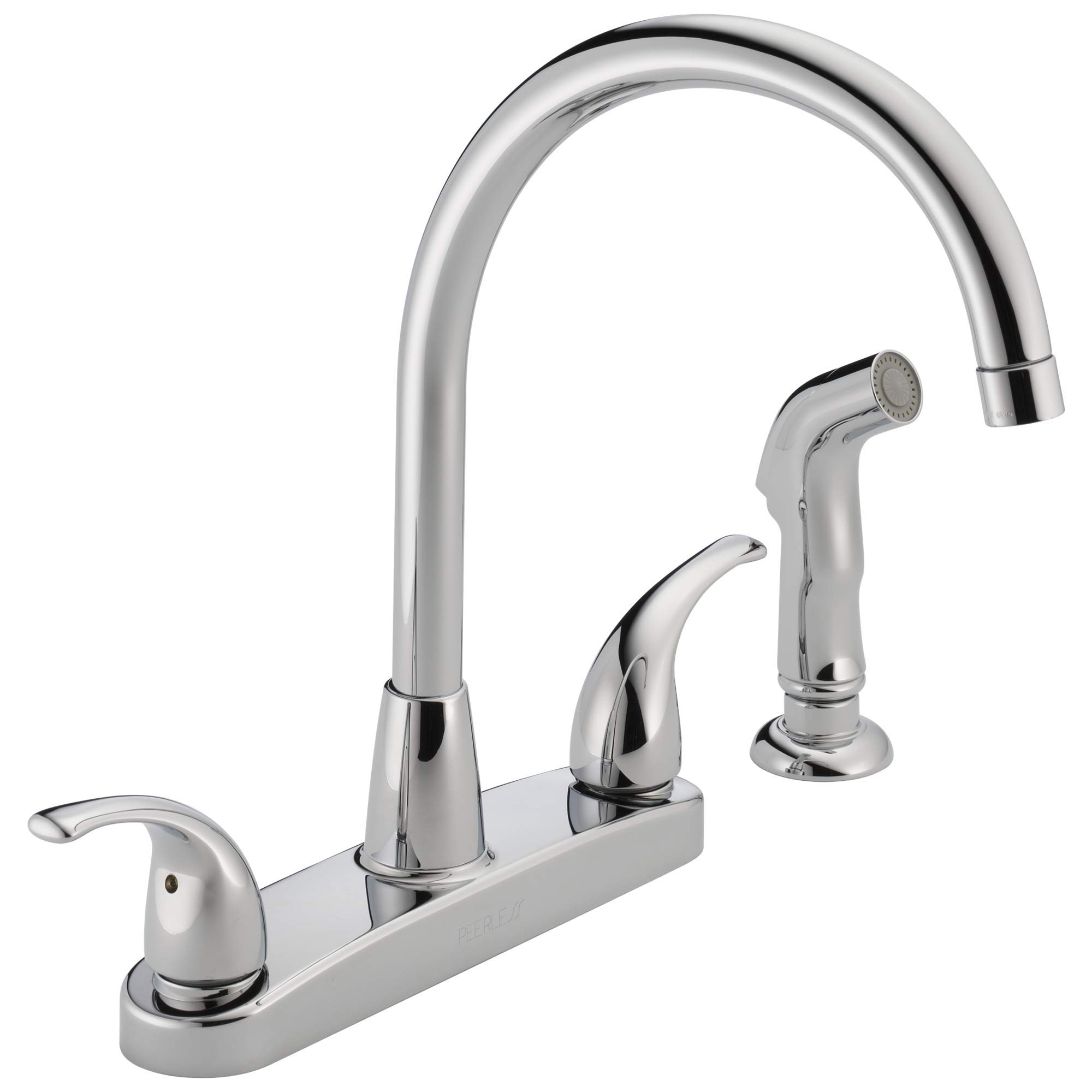 Peerless Tunbridge 2-Handle Kitchen Sink Faucet with Side Sprayer, Chrome P299578LF