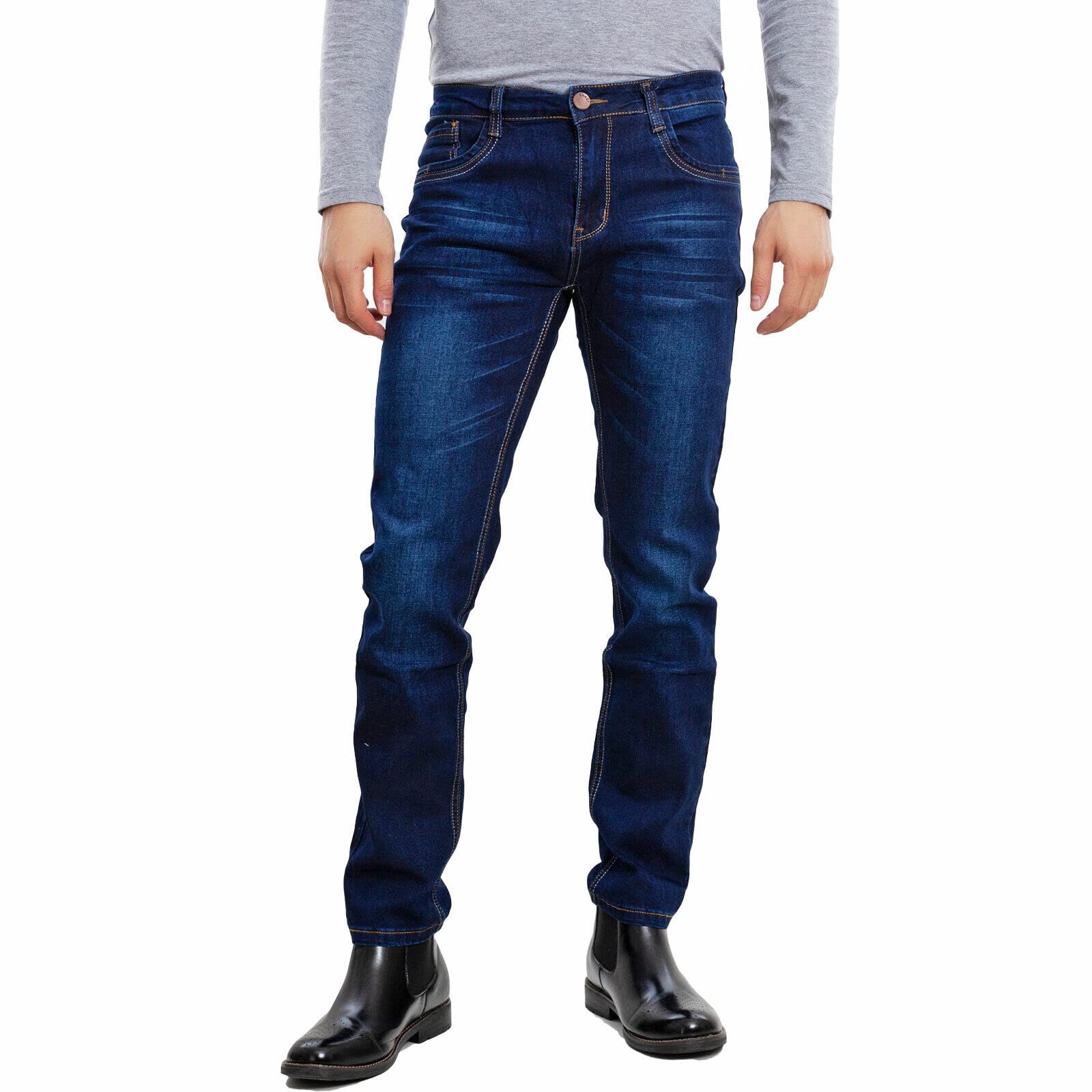Toocool - Hommes Jean Coupe Classique, Pantalons en Coton, Jeans Taille Moyenne, Jean Homme Regular LE-2487