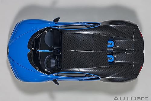 Miniatura 7 de AUTOart 2019 Bugatti Chiron Sport French Racing Blue y Carbon 118 Model Car