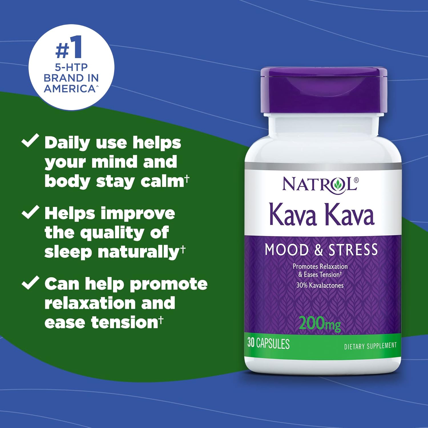 Natrol Kava Kava Cápsulas de 200mg 30unidades Yaxa Store