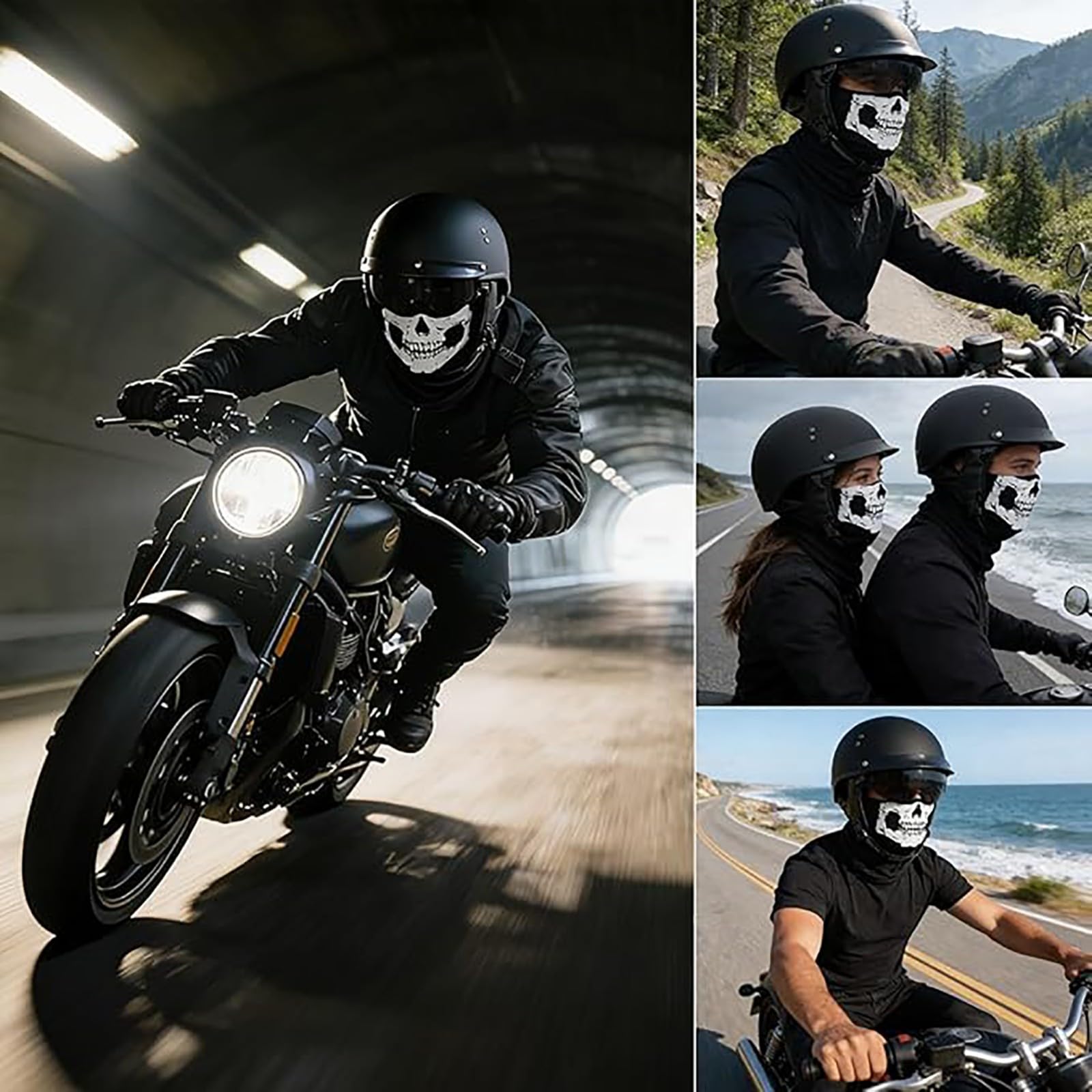 Casco Jet Retro ECE Leggero con Visiera Solare e Occhiali Uomo Donna