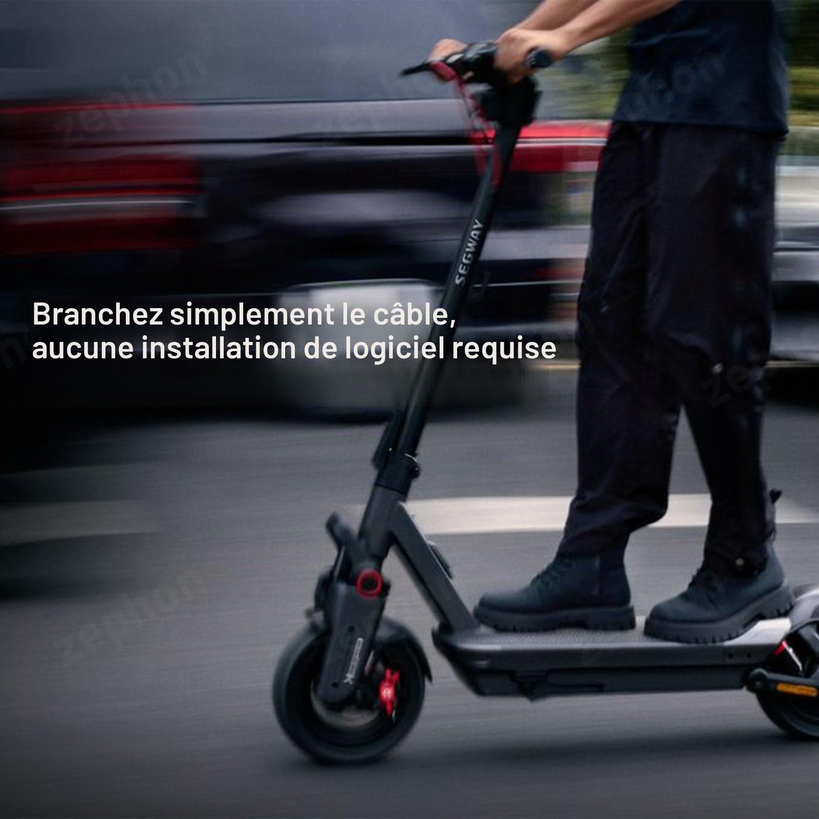 Zephon Nouveau câble de déverrouillage de puce de tuning pour Segway Ninebot Max G3E/G3D – Mise à niveau de performance Travd 40 km/h Vitesse Bouton de commutation rapide intégré pour un contrôle