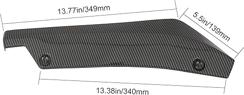 Miniatura 6 de SCITOO Faldón lateral brillante de carbono con aspecto de carbono, protector de canard, 7.38 x 4.31 pulgadas, se adapta a la mayoría de los