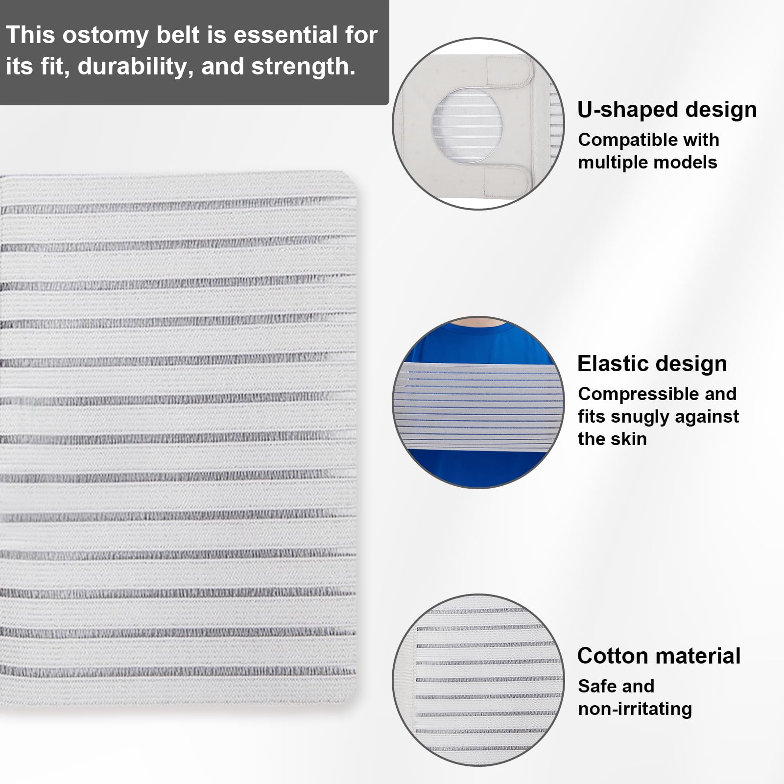 OrtoPrime Cintura Stoma - Fascia per Colostomia Unisex