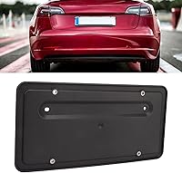 Vista 2 de Asixxsix Marcos de matrícula, soporte trasero para placa de matrícula Tesla Model 3 2017‑2023, soporte de marco para matrícula, pieza de repuesto