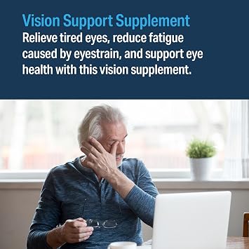 Advanced Bionutritionals Advanced Vision Formula Supplement, Healthy Vision, Eye Function Support, Eye Vitamins, Lutein, Zeaxanthin, Vitamin A, C, Zinc, Gluten Free, Dairy Free, Vegan (60 Tablets)