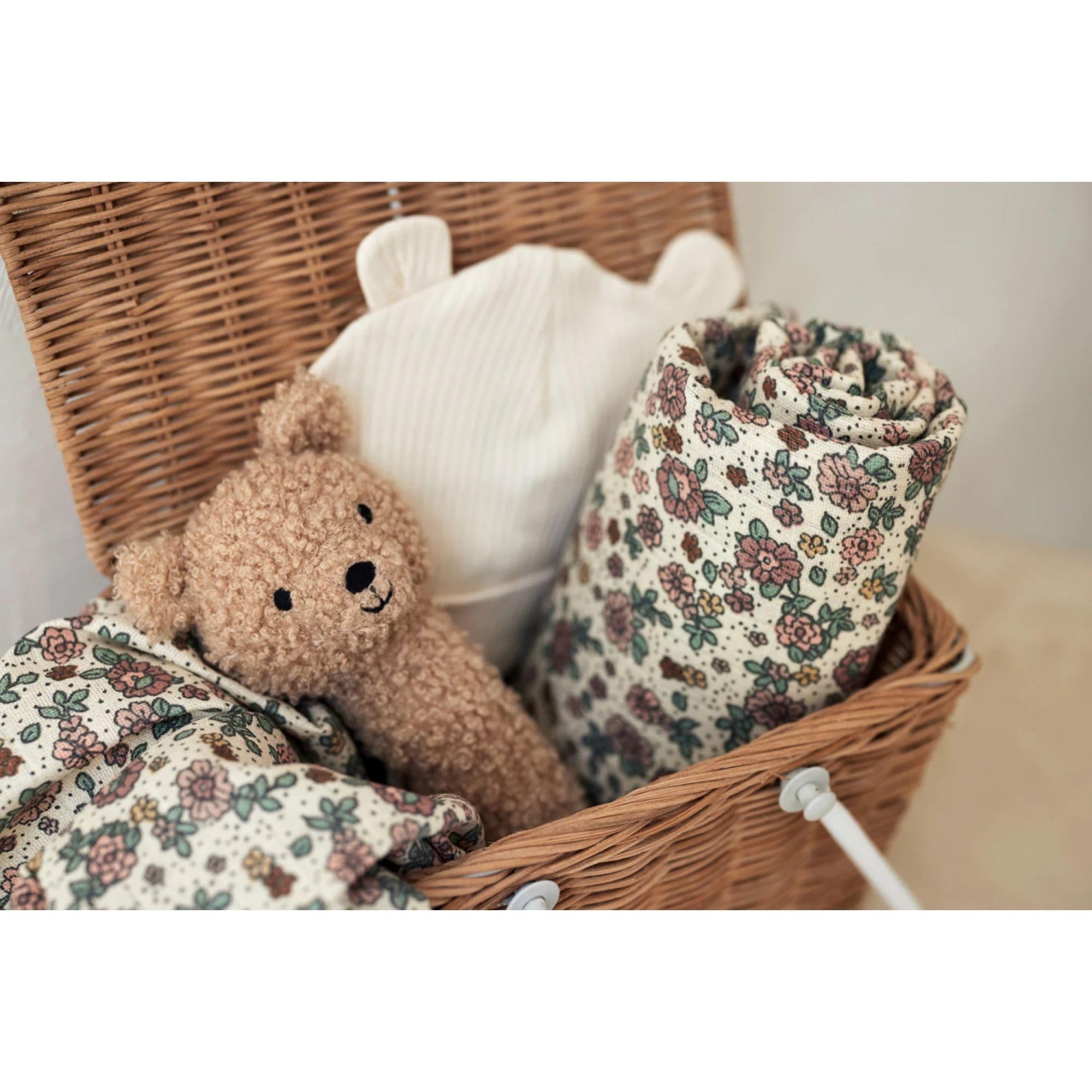 Lot de 3 Langes Gaze de Coton 70 x 70 cm Retro Flowers - Jollein