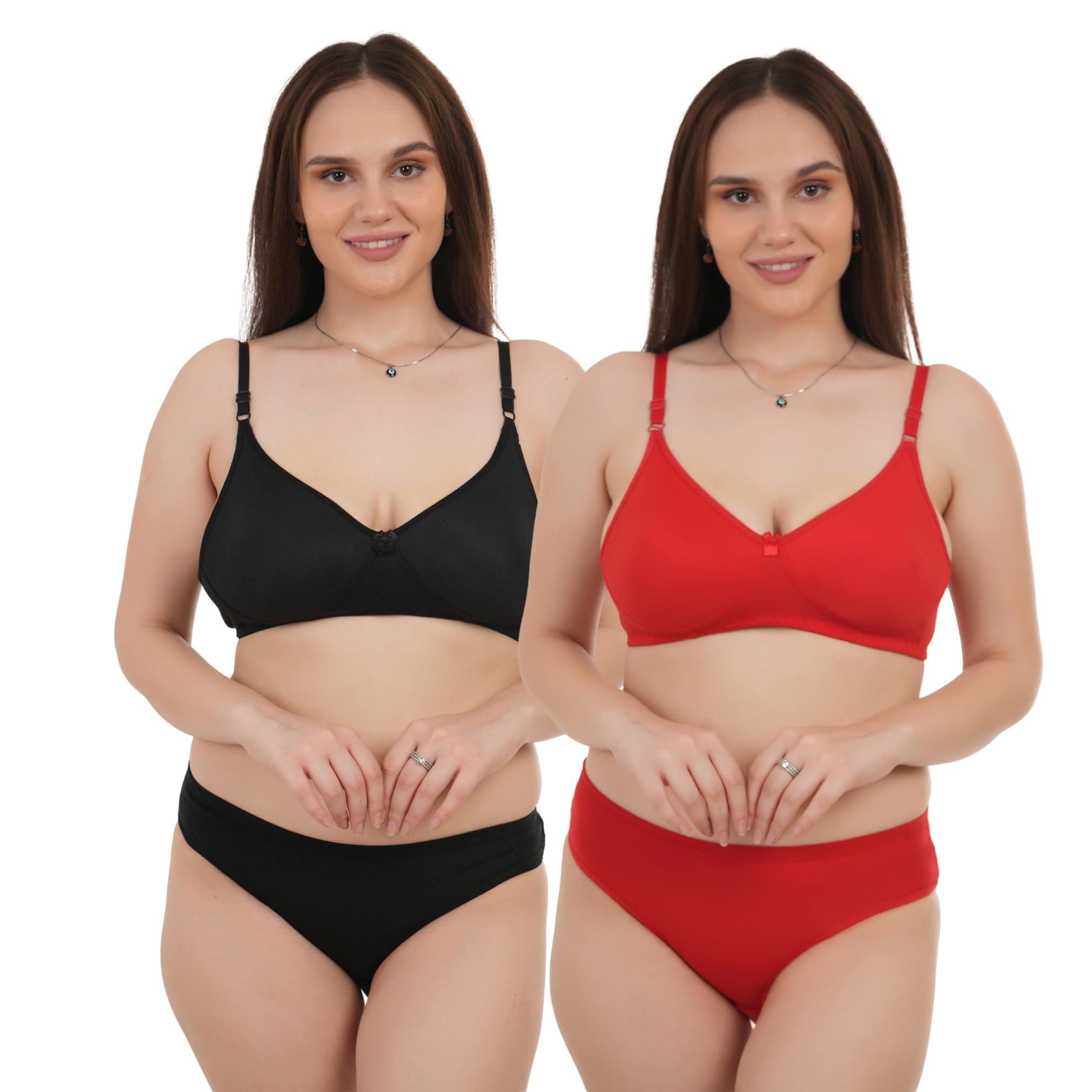 unitrust Premium Lingerie Set with Full Coverage Non-Padded Bra and Hipster Panty Set-picture-11