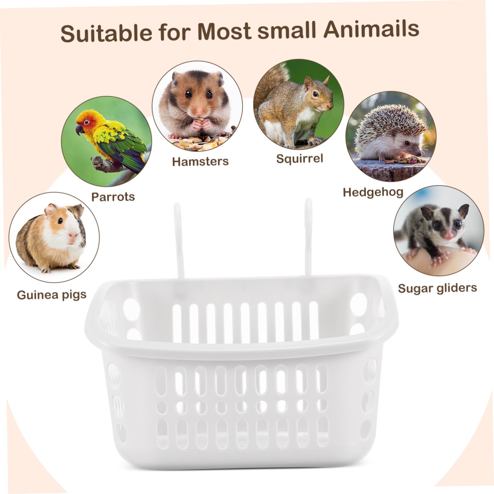 2 Stück Hängematten für Kleintiere aus Weißem Pp Hautfreundlich mit Hohlem Design Praktische und Dekorative Kuschelhängematte für Hamster und Gerbil zum Aufhängen