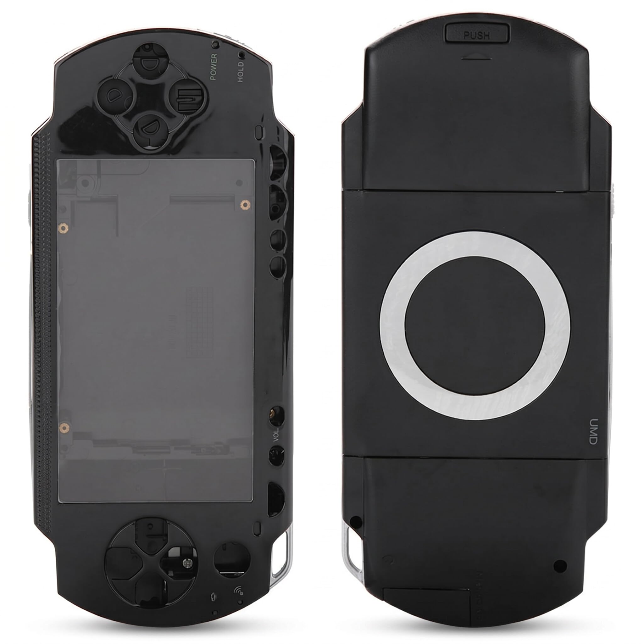 Carcasa de Repuesto 1000, Carcasa Antideslizante de Protección Fuerte Fácil de Cambiar con Botones, para Periféricos de Juego de Carcasa PSP1000 (Negro)