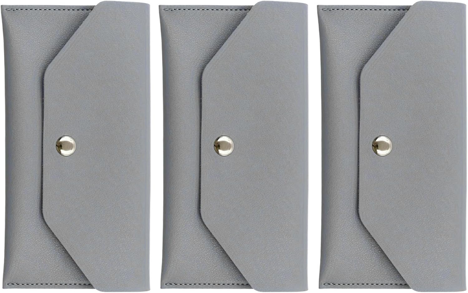 3pcs Minimalist Long Pu Wallet for Women Cash Receipts Coins Keys