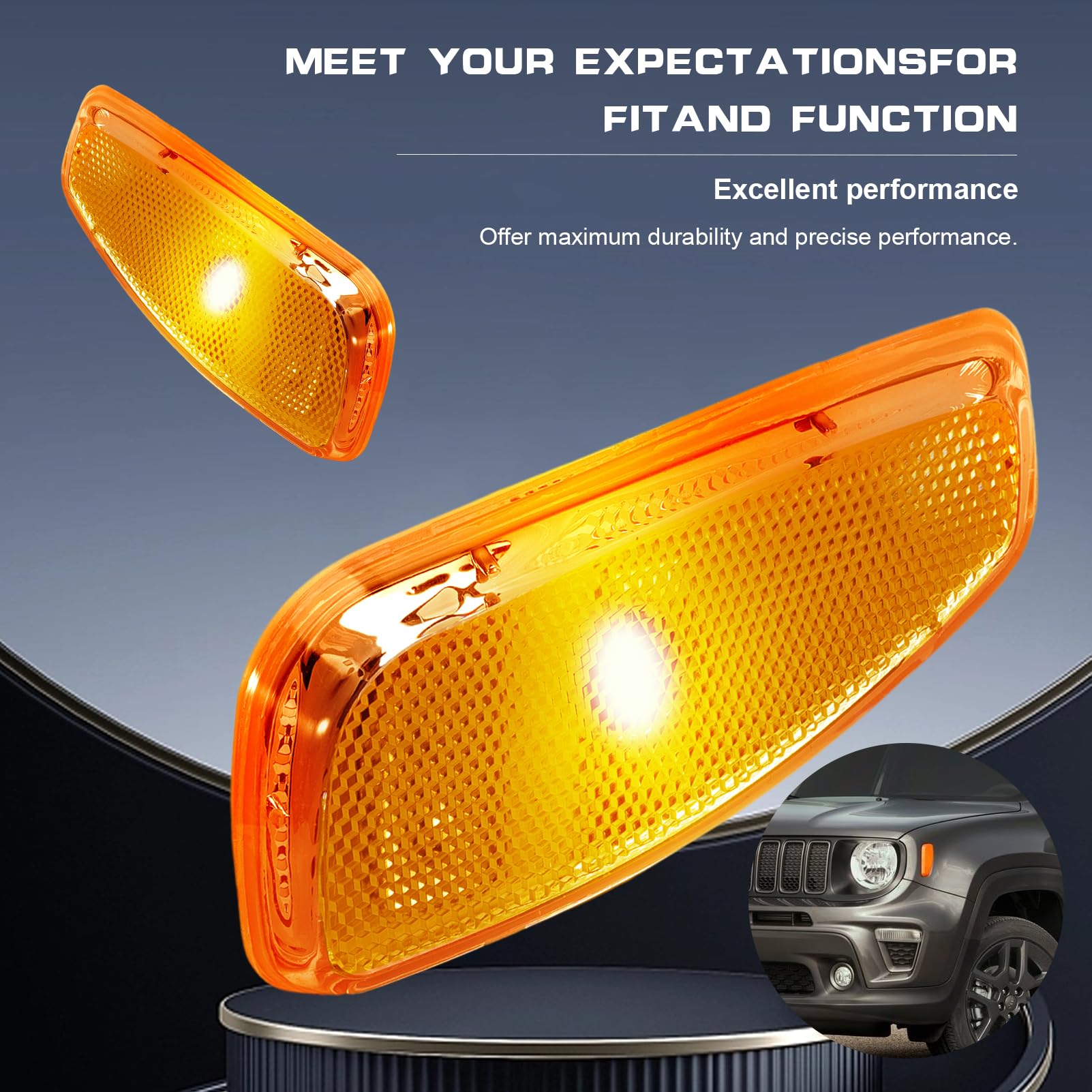 2xLED Indicatore di Direzione Lampada Segnale Impermeabile per Renegade 2014-2021 51953116, 51953114 lampadine led con lenti fumè indicatori di direzione indicatori di direzione laterali luce