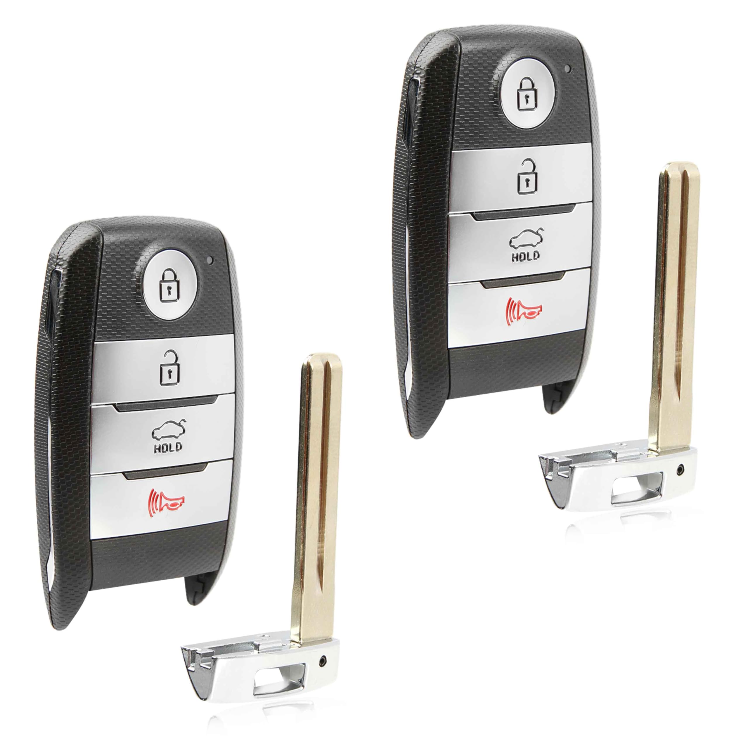 2 telecomandi di ricambio per chiave elettronica Smart a 4 pulsanti per Kia Rio Optima 2014-2017 (SY5XMFNA04, 95440-2T510)