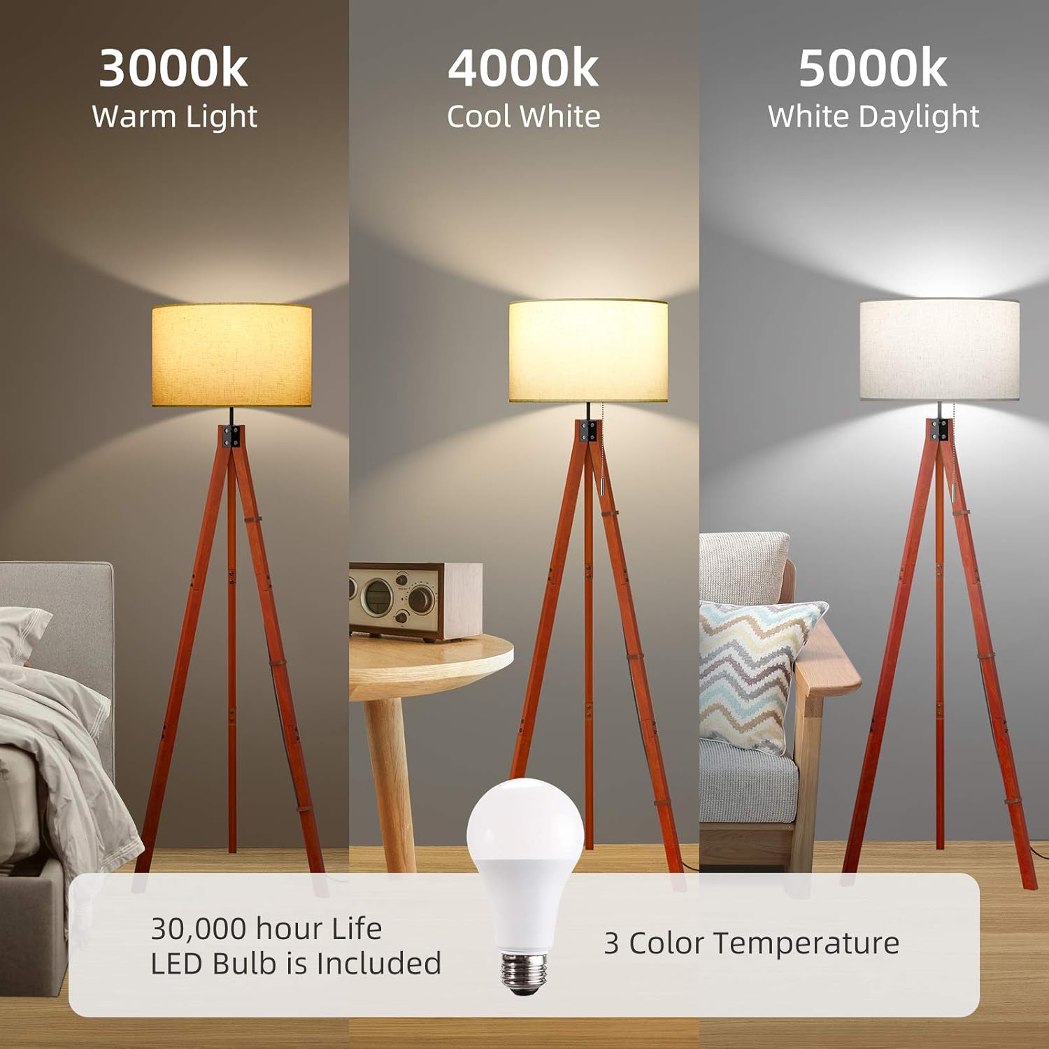 Review Product SUNMORY Wood Tripod Floor Lamp, Mid Century Dimmable Modern Lamp for Contemporary Living Rooms,Tall Adjustable Standing Lamp for Bedroom, Office(Red-Brown Tripod Holder) Weekly Top Sale SUNMORY Wood Tripod Floor Lamp, Mid Century Dimmable Modern Lamp for Contemporary Living Rooms,Tall Adjustable Standing Lamp for Bedroom, Office(Red-Brown Tripod Holder)