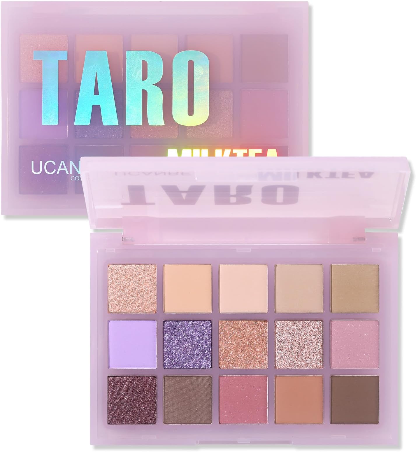 – UCANBE Neutral Eyeshadow Palette, 15 Colors Nude Matte Shimmer Reflective Glitter Eye Makeup Pallet, Blendable Natural Warm and Cool Pigments Sombras De Ojos Gift Kit