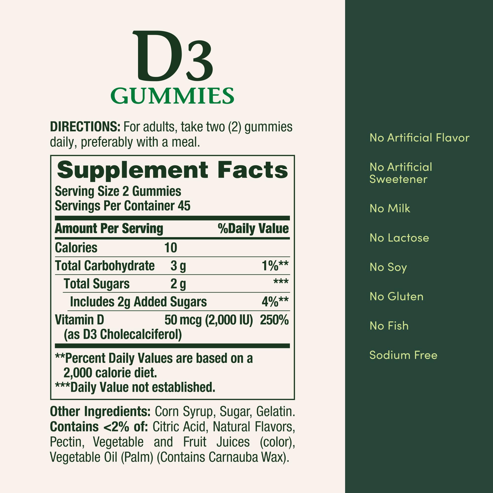 Nature's Bounty Vitamin D3 Gummies 50mcg, 90ct — Amazon image 5