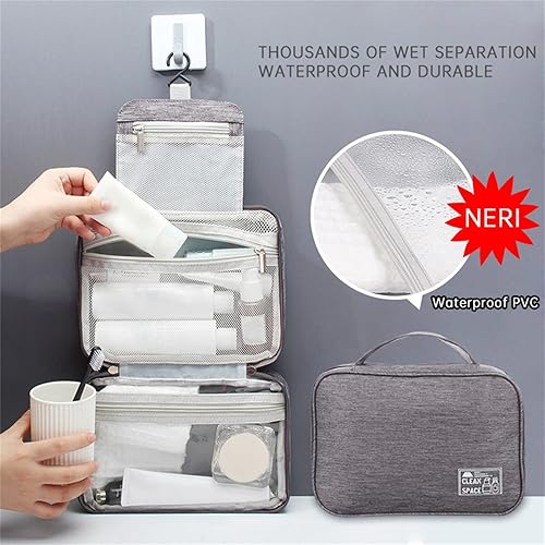 Miniatura 7 de KELINFONG Juego de neceser para mujer, para accesorios, bolsa de maquillaje, artículos de tocador de agua, contenedor de champú, artículos de aseo