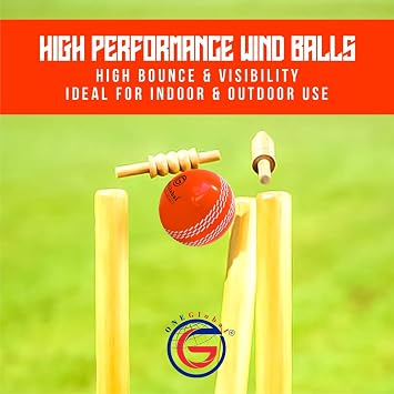 Premium Windball Soft Cricket Ball | Durable & Safe, Colour Seam, True Bounce & Swing | Wind Ball for Outdoor & Indoor Practice, Coaching, Garden & Beach Games