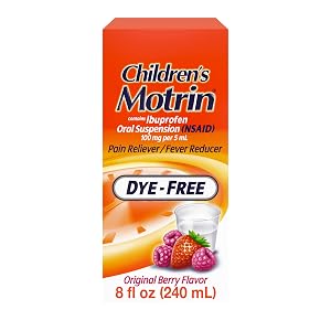 Childrens Motrin Oral Suspension 100mg Ibuprofen Medicine NSAID Fever Reducer Pain Reliever for Minor Aches Pains Due to