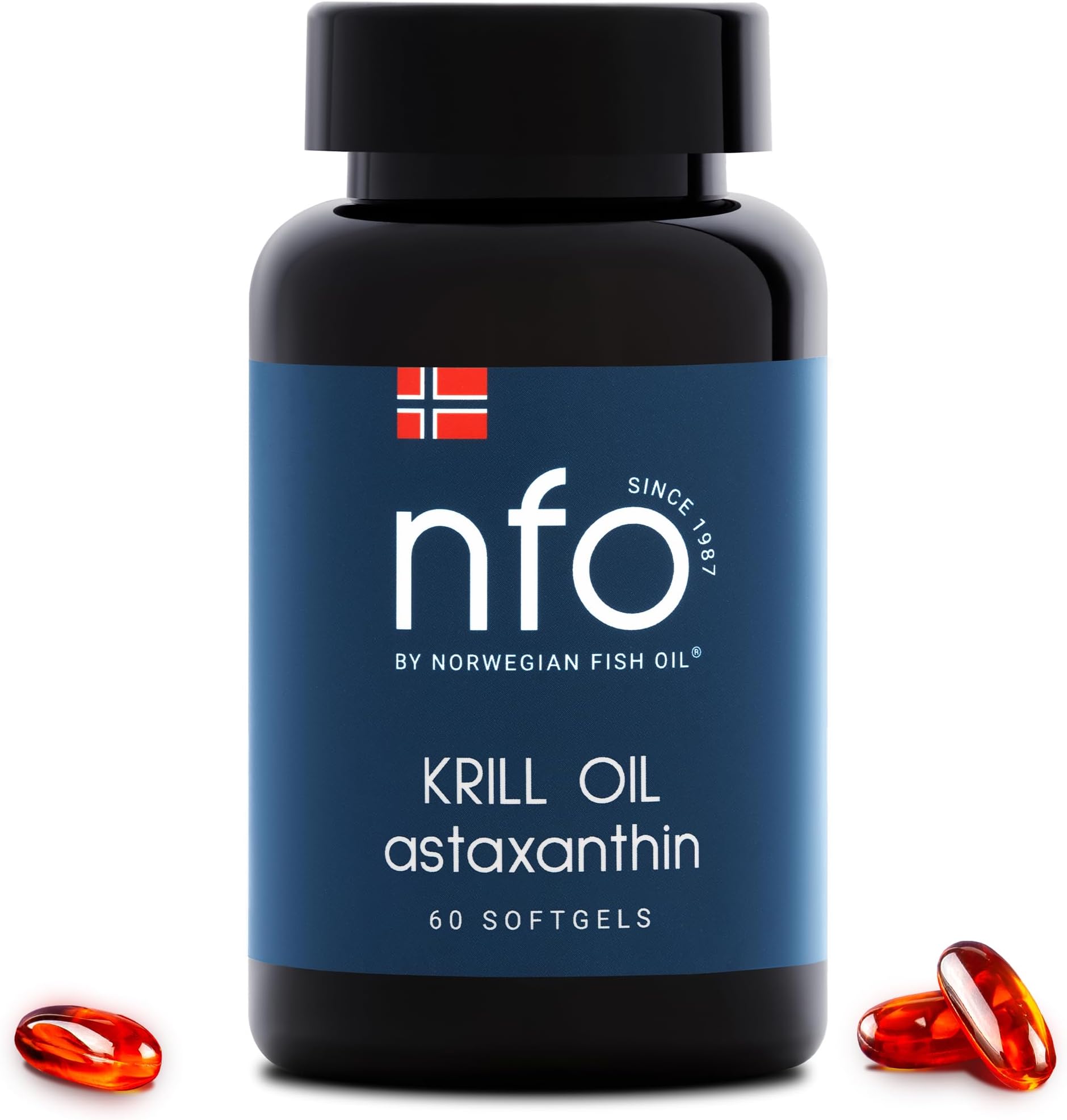 – Omega 3 Krill Oil – 60 Capsules | Norwegian Fish Oil with Astaxanthin | Phospholipid Omega 3 | High Absorption